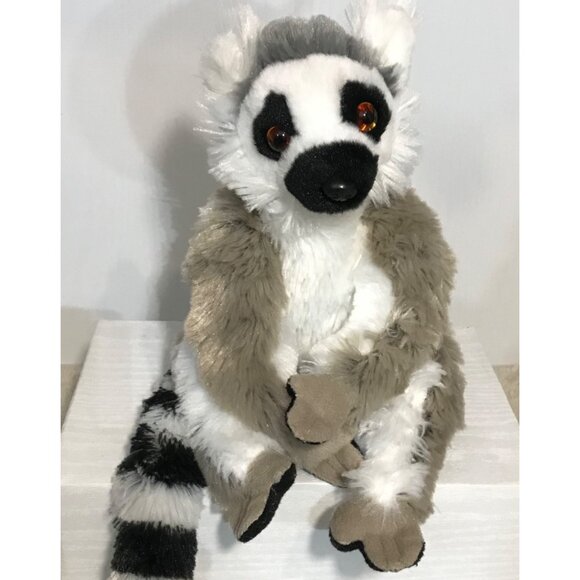 Wild Republic Lemur Gray Ring Tail 12” Realistic Soft Plush Stuffed Animal Toy - Picture 1 of 13